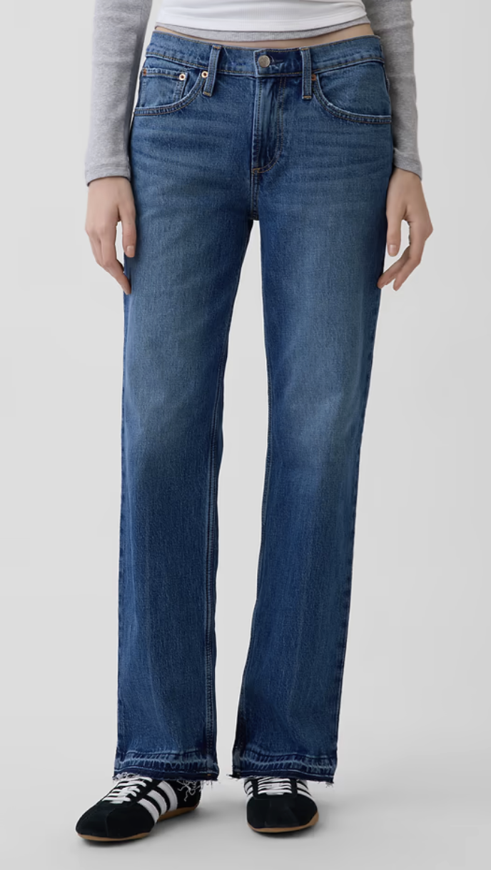 Gap, Mid Rise Relaxed Straight Jeans (Were $89.99)
