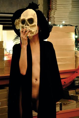 art macabre skeleton girl