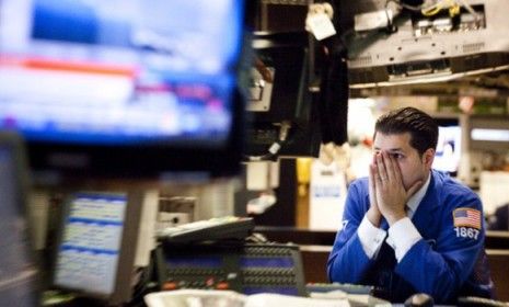 Traders on the floor of the NYSE.