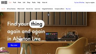Website screenshot for Ableton Live.