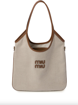 Miu Miu Ivy Canvas Tote Bag