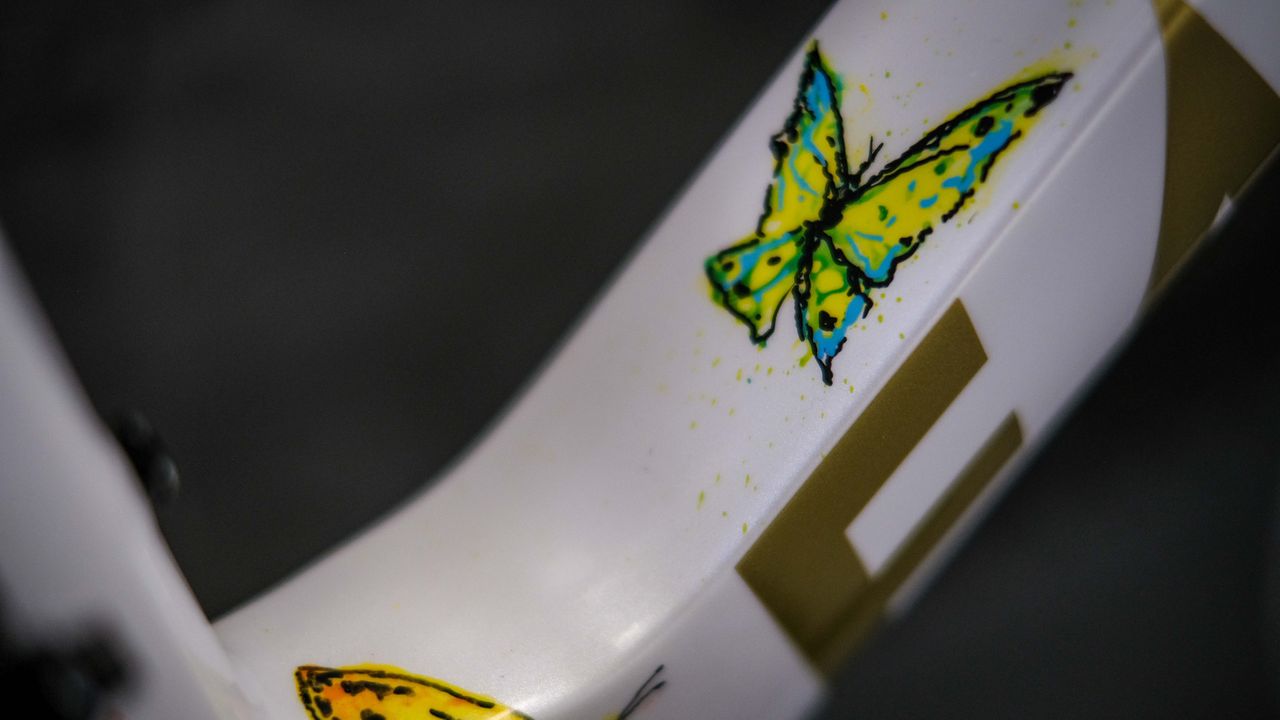 A custom white Factor Ostro VAM for Bradley Wiggins
