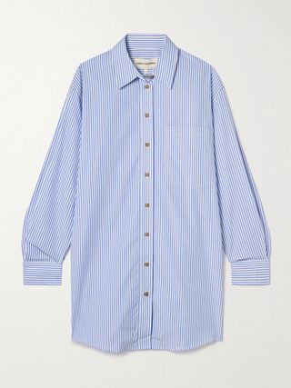 + Net Sustain Hailey Striped Organic Cotton-Poplin Shirt