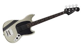The Squier Mikey Way Mustang bass that's up for grabs