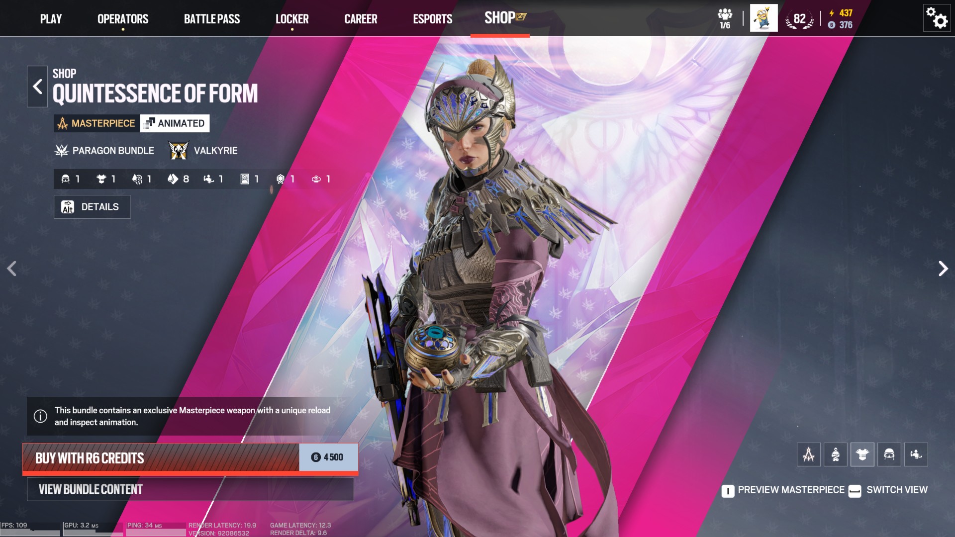 Valk cosmetic bundle for Rainbow Six Siege X.