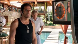 Ben Stiller watching a television in Tropic Thunder