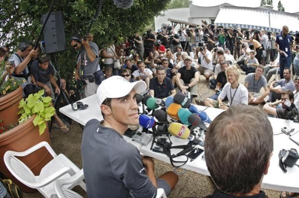 As a favourite for this year's race, Alberto Contador was the media's main focus on the first rest day.