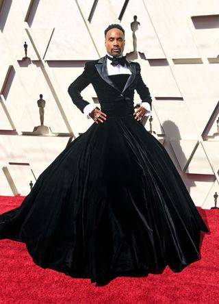Billy Porter in suit gown at the oscars