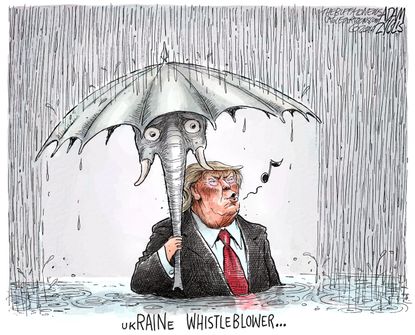 Political Cartoon U.S. Ukraine Whistleblower