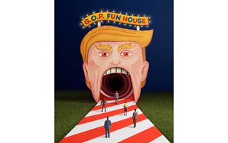 GOP funhouse NY Times Magazine cover