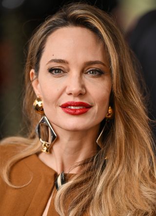 Angelina Jolie attends the opening night of "The Outsiders" at The Bernard B. Jacobs Theatre on April 11, 2024 in New York City