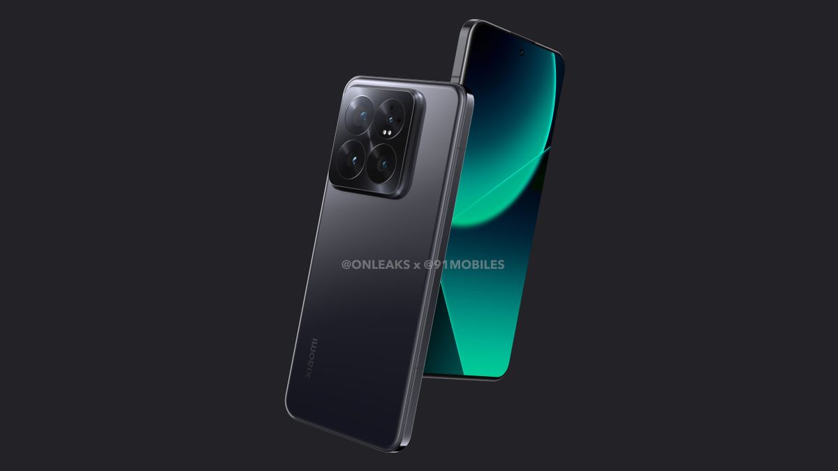 Xiaomi 14 Pro renders showing the rear camera and screen