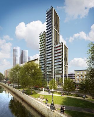 Merano, also in the hands of Rogers Stirk Harbour + Partners, will be a mixed-use development on the Albert Embankment facing Tate Britain. Within the 28 storeys will be a four floor public space with direct access to Vauxhall Pleasure Gardens