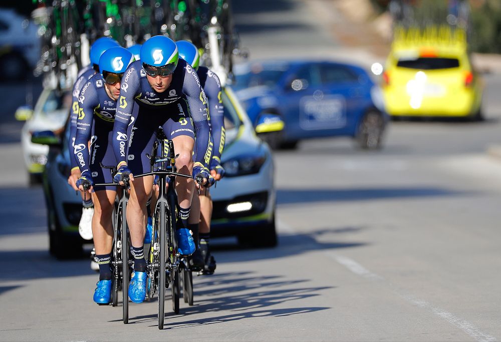 Orica-Scott on course for the opening time trial in Valencia