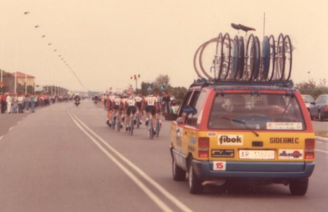Team time trialling with Fibok - Sidermec - Muller in 1987
