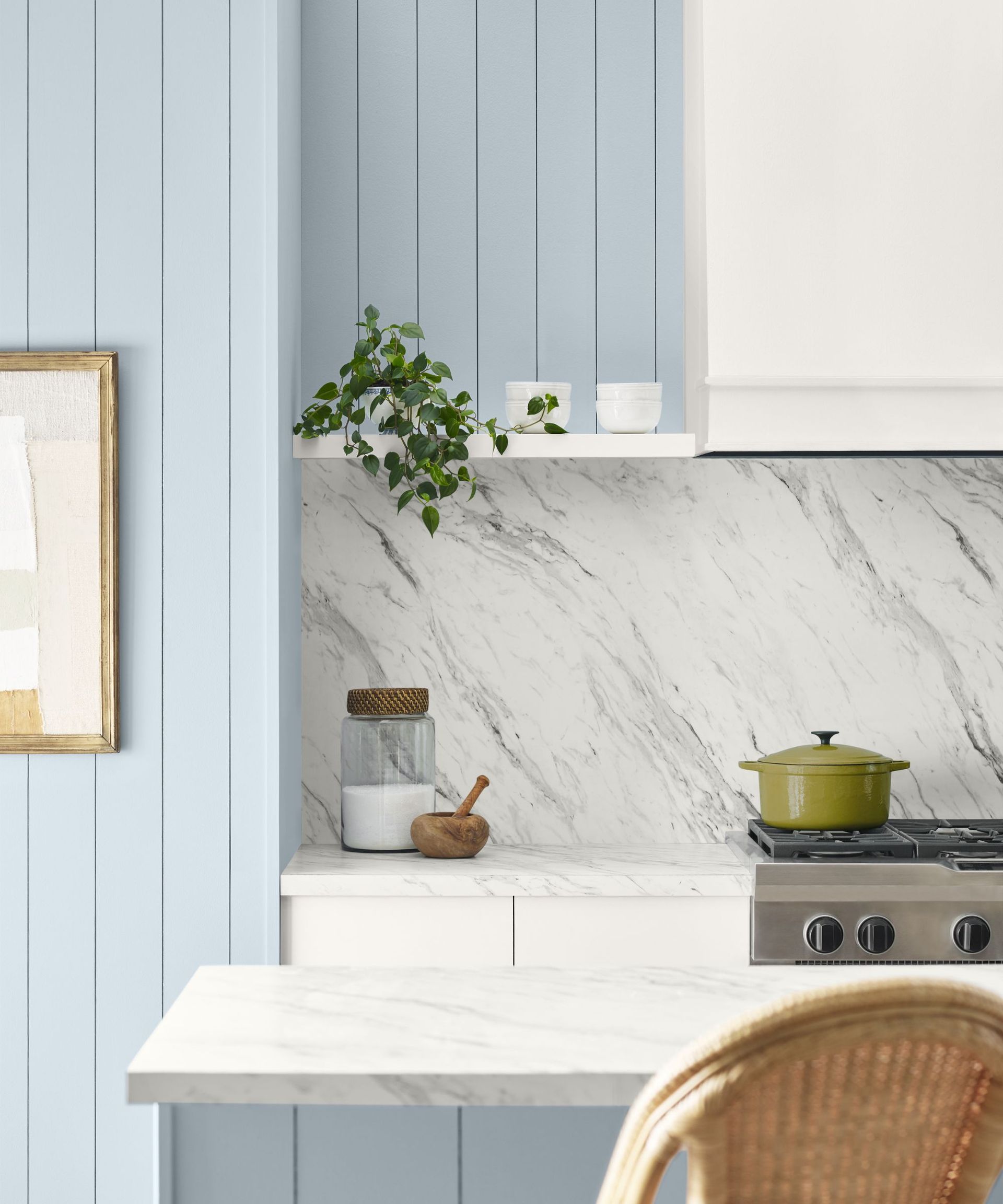 Jasnoniebieska kuchnia