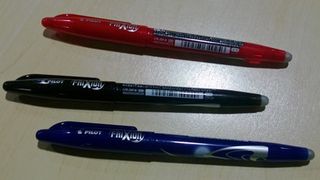 Write with the special Pilot Frixion pen and that gets erased too