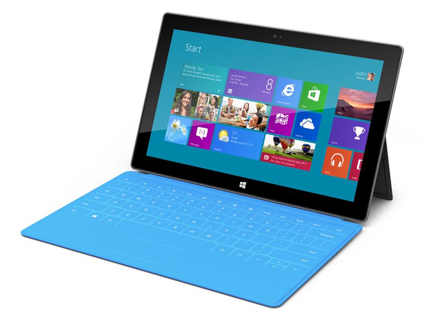 Microsoft Surface with its cover/keyboard. Click the image for more photos.