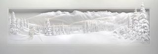 Calvin Nicholls Paper Art - Snow scene
