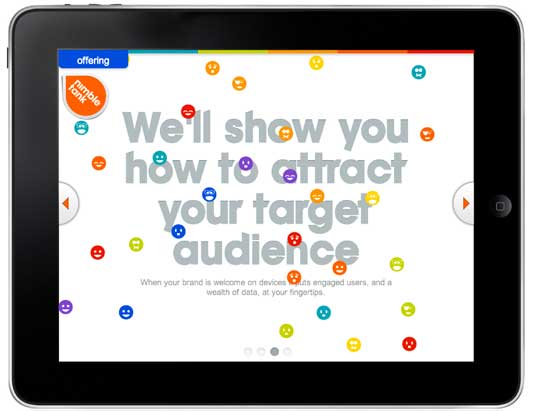 Website's fun but functional system guides visitors through Nimbletank's offerings