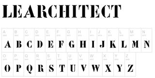 Free stencil fonts: LeArchitect