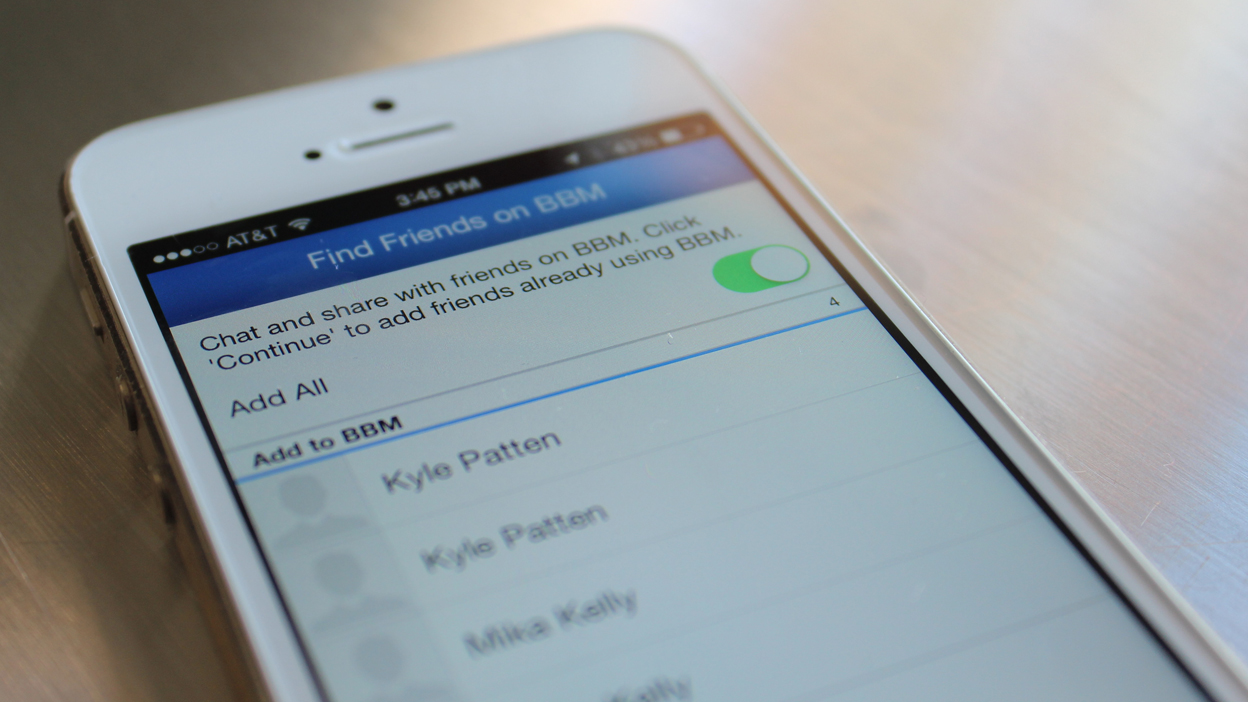 BBM Android, iOS update to find friends