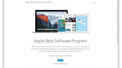 3. Sign up to Apple's Beta Program