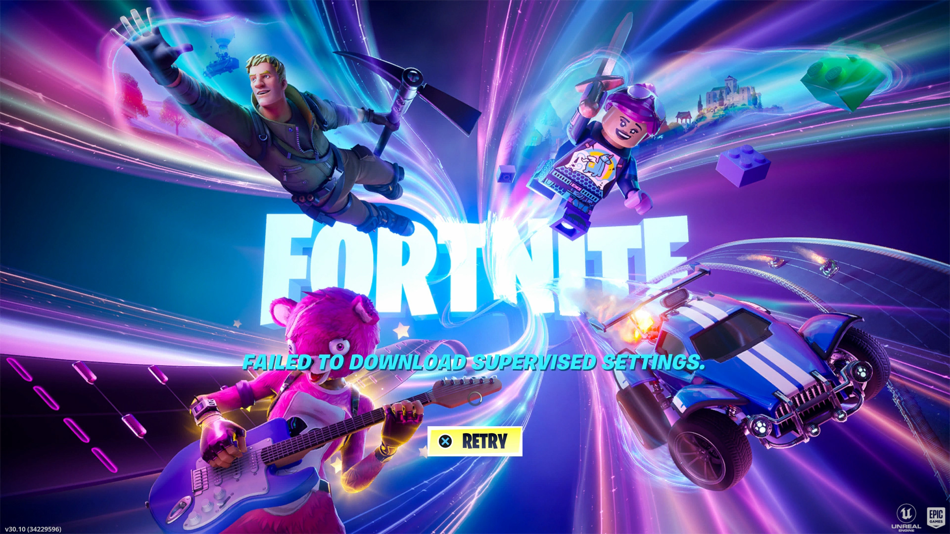 Объяснение ошибки Fortnite не удалось загрузить контролируемые настройки