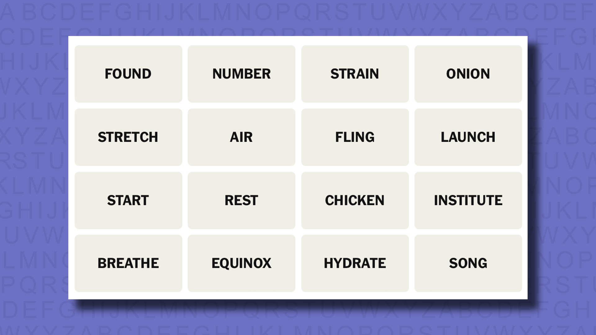 NYT Connections hints for game 727 on a purple background