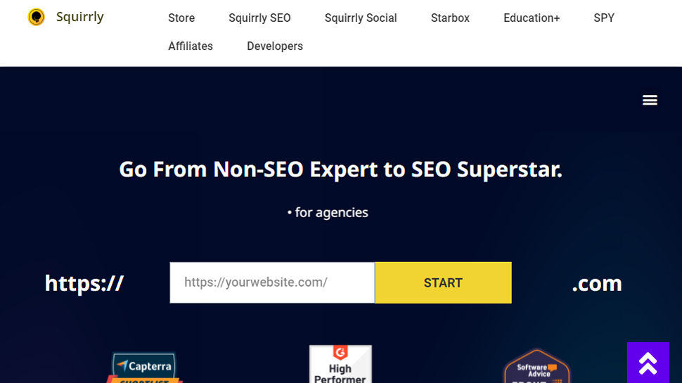Website screenshot for Squirrly SEO