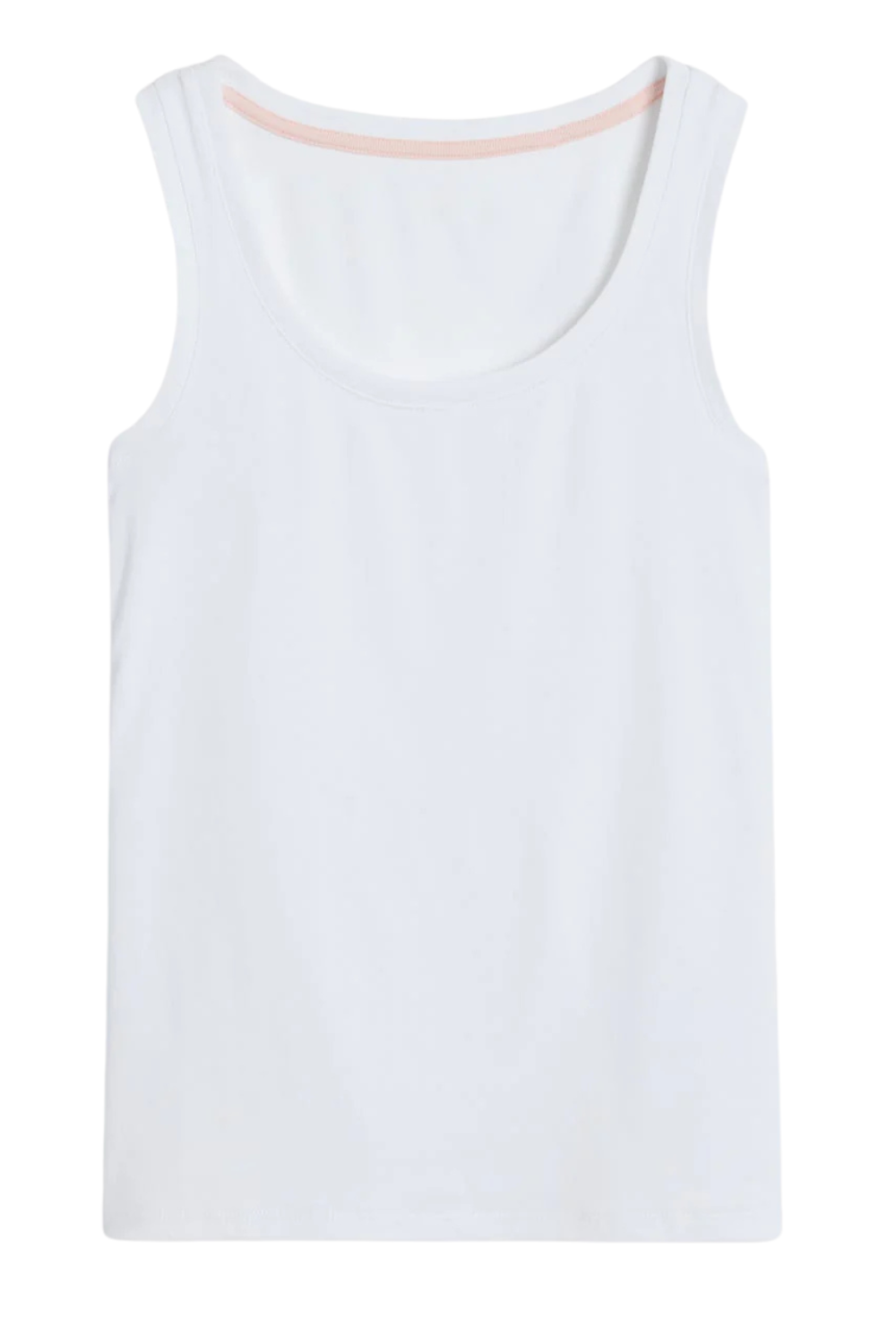 Essential Scoop-Neck Vest-White