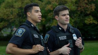 Jonah and Sean on the beat together in Boston Blue Season 1x07