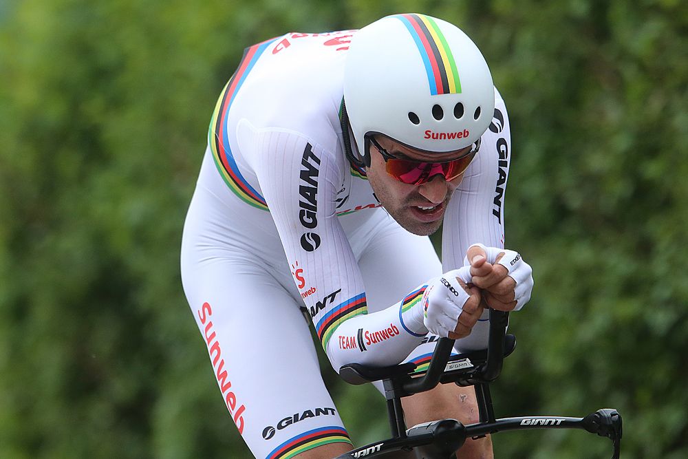 Tom Dumoulin (Sunweb) during stage 16 time trial at the Giro d'Italia