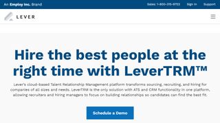 LeverTRM website screenshot