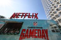NEW ORLEANS, LOUISIANA - DECEMBER 01: NFL Christmas Gameday signage advertising the NFL's two Christmas Day marquee games streaming live on Netflix on December 01, 2024 in New Orleans, Louisiana. (Photo by Aaron M. Sprecher/Getty Images)