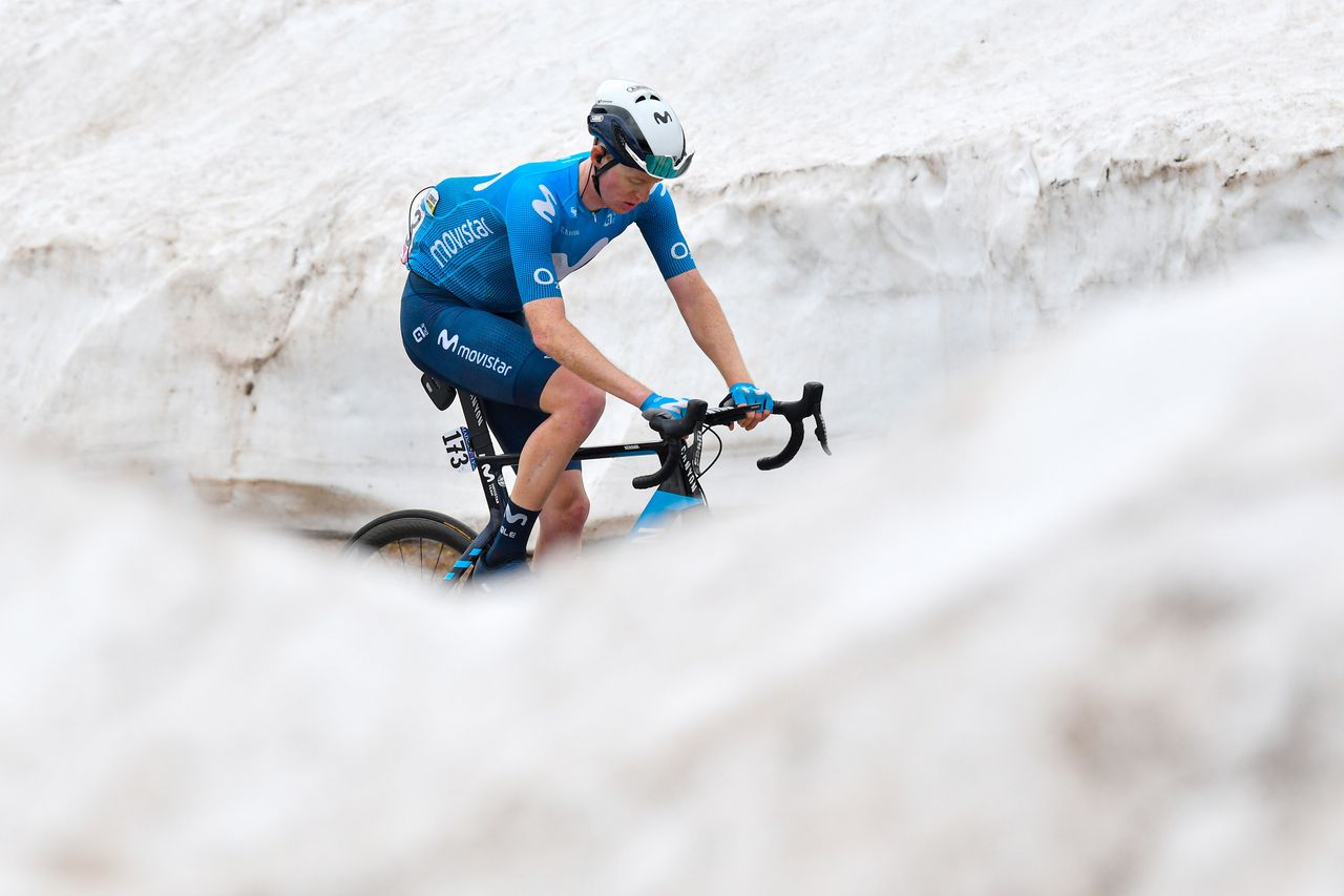 Giro d Italia 2021 104th Edition 14th stage Cittadella Monte Zoncolan 205 km 22052021 Matteo Jorgenson USA Movistar Team photo Dario BelingheriBettiniPhoto2021