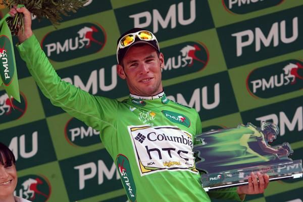 Mark Cavendish sprinted his way into the green jersey.