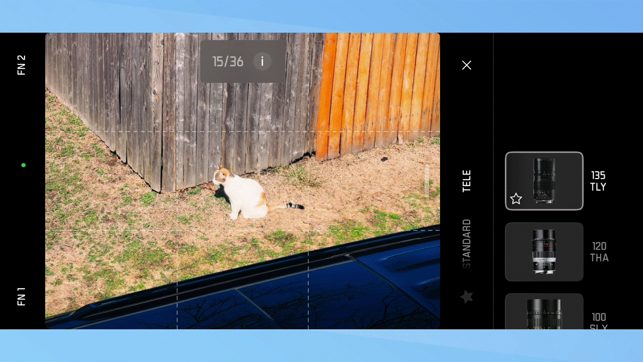 Leica LUX app screen recordings.