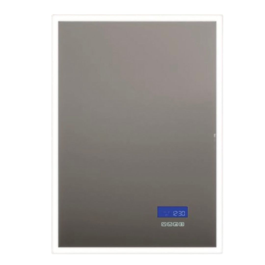 Connect Wall Mounted Illuminated Bathroom Mirror, Silver