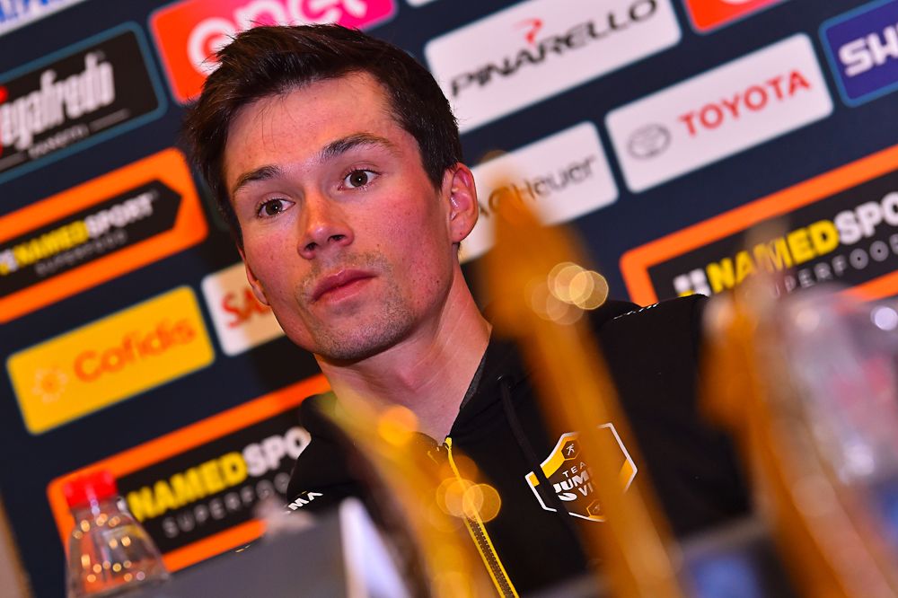 Primoz Roglic at the Tirreno-Adriatico press conference