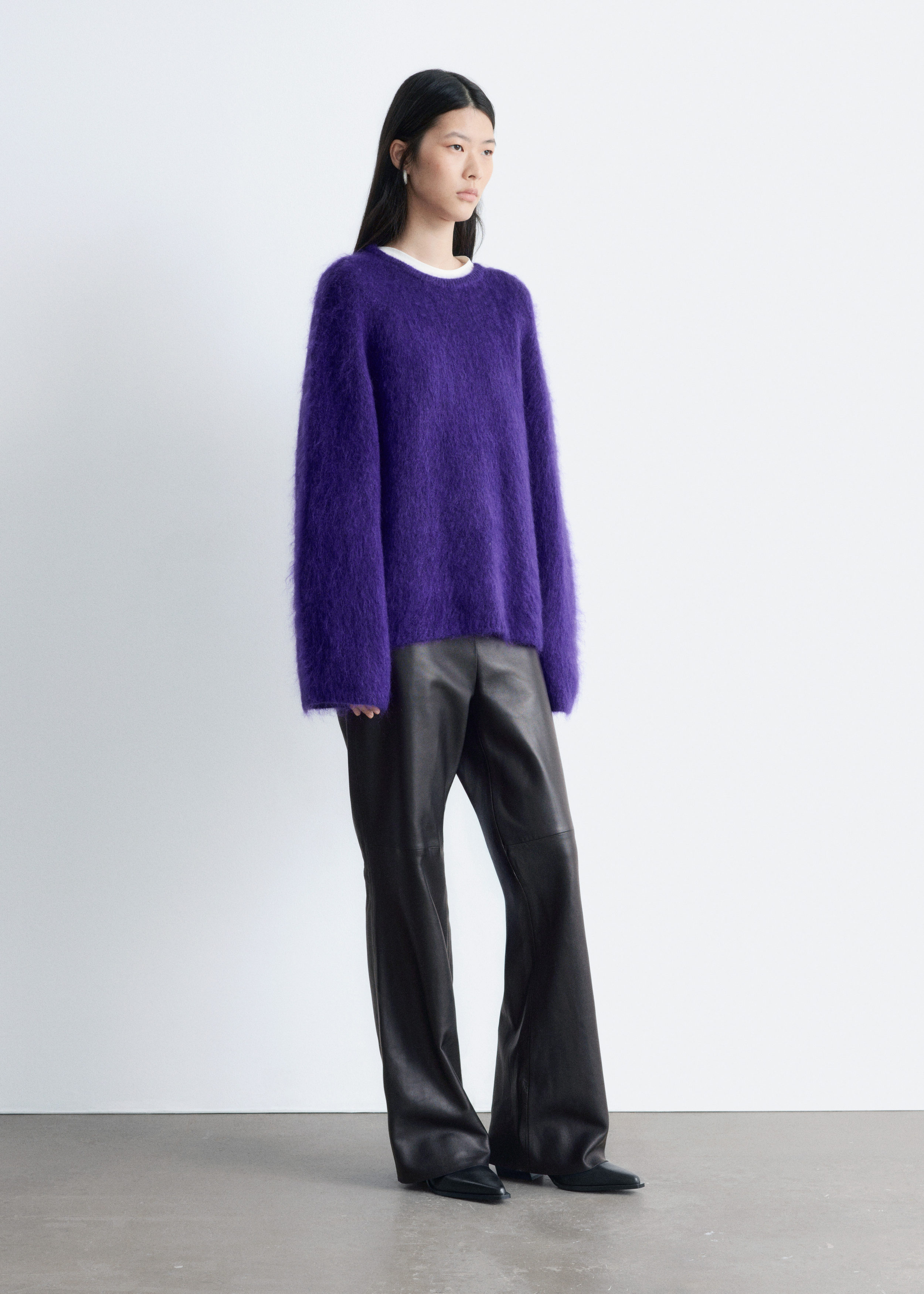 Bootcut Leather Trousers