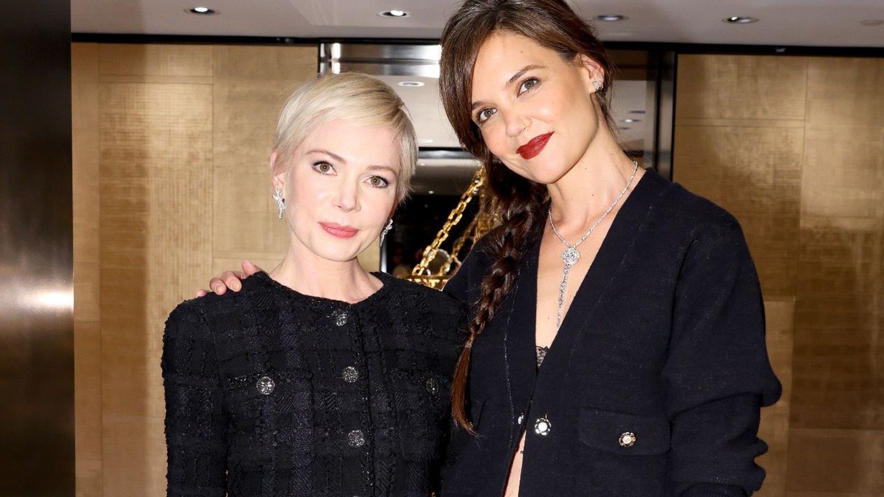 Michelle Williams and Katie Holmes at a Chanel event