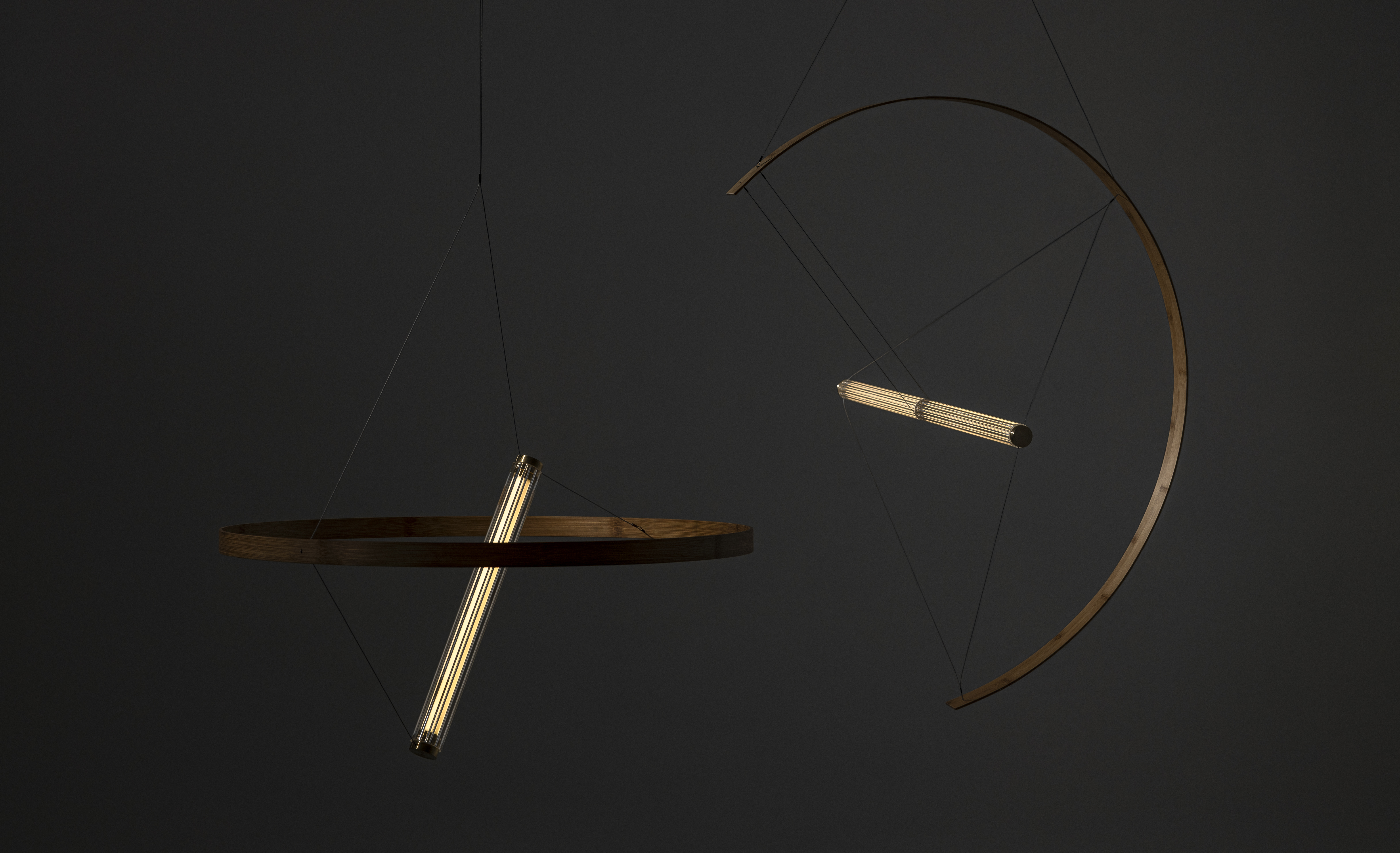 metal suspended lighting by Taiwan studio Messagingleaving