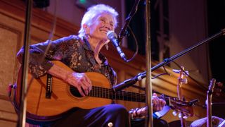 Peggy Seeger performs at Cecil Sharpe House on September 15, 2016 in London,