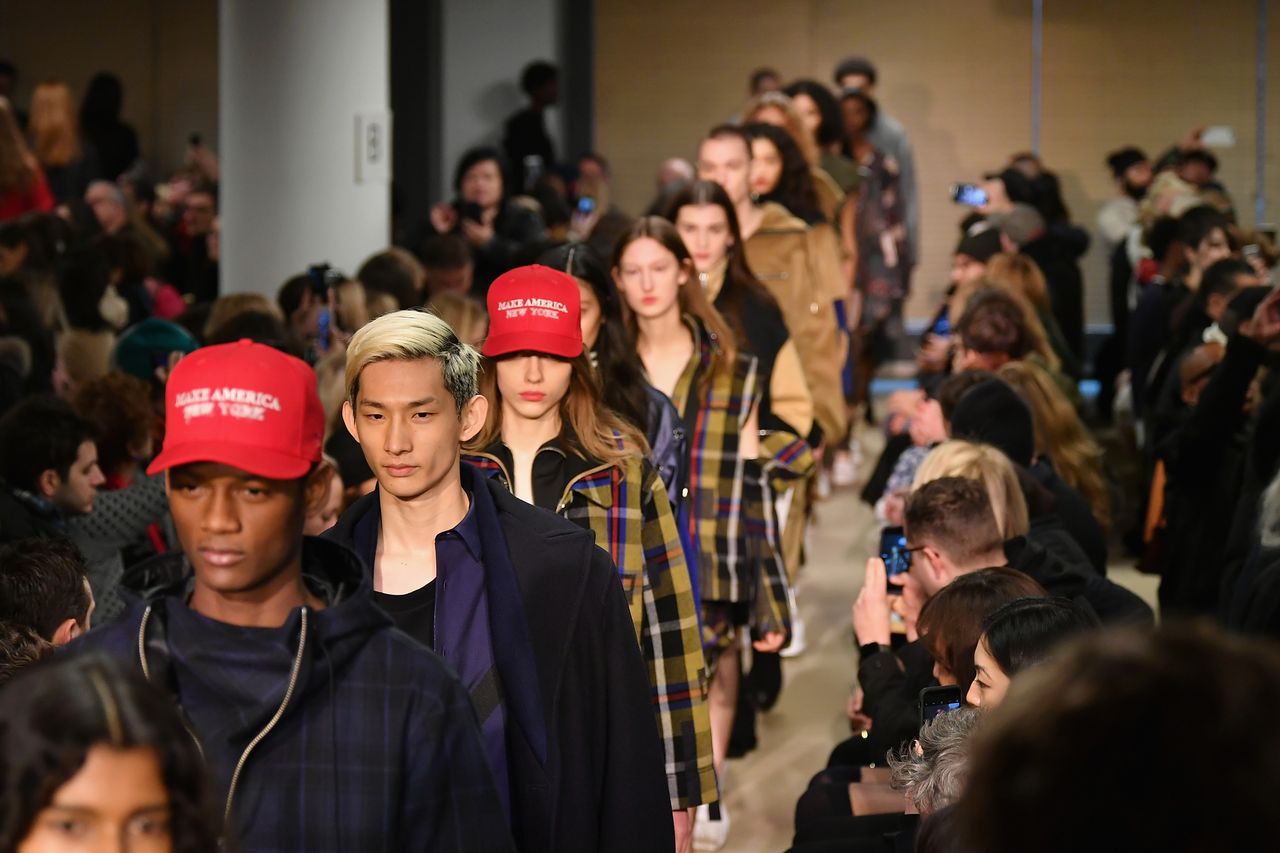 Models walk the runway for the Public School collection during, New York Fashion Week.