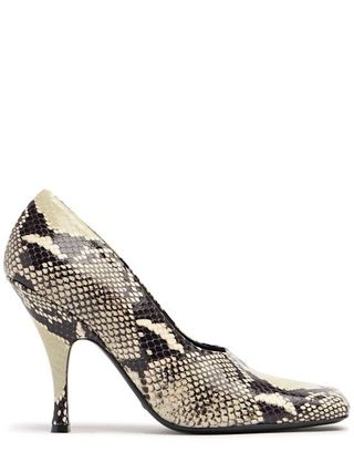 Khaite, River 75mm Python-Embossed Pumps 