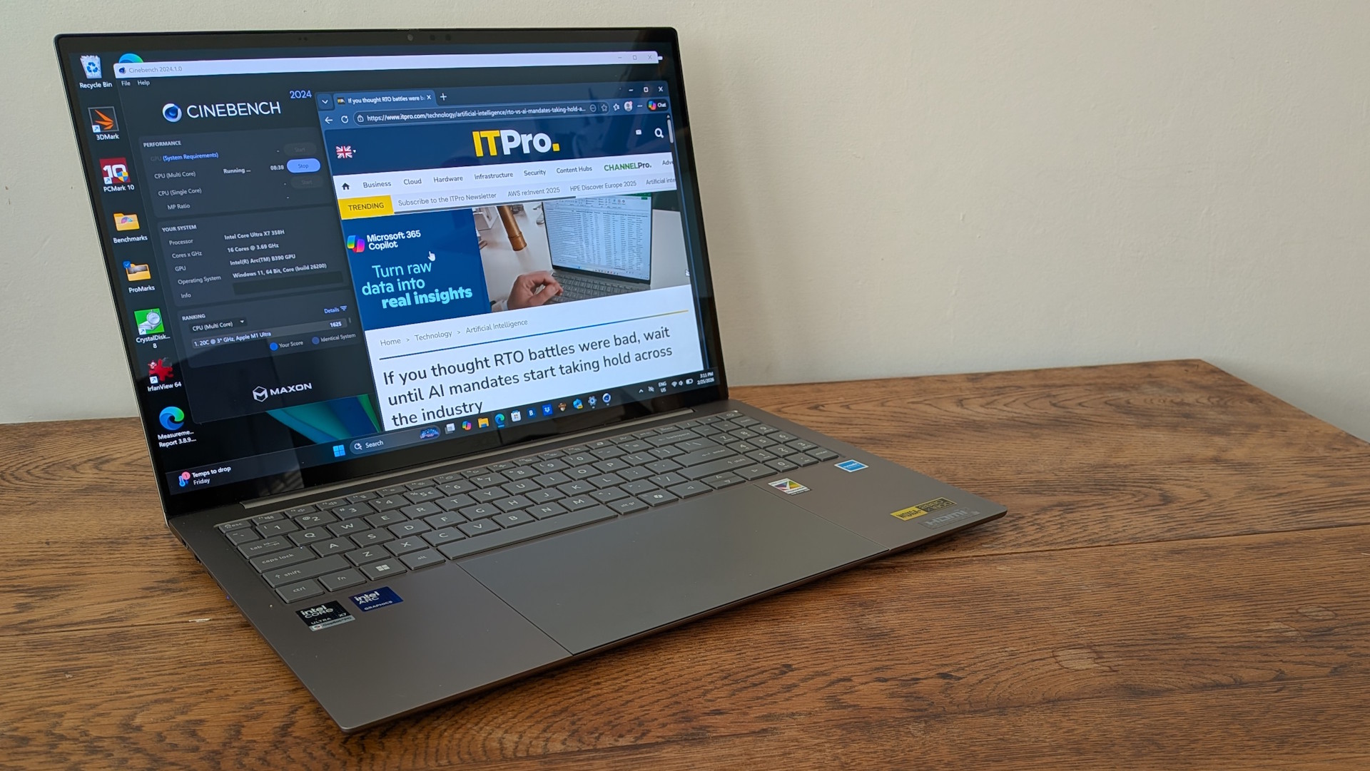 The Acer Swift 16 AI (2026) on a desk