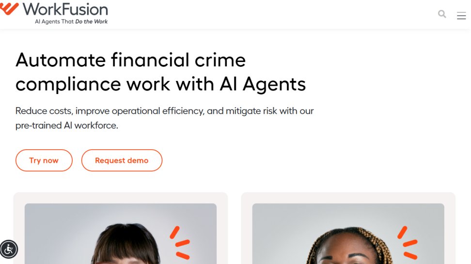 WorkFusion website screenshot (July 2025).
