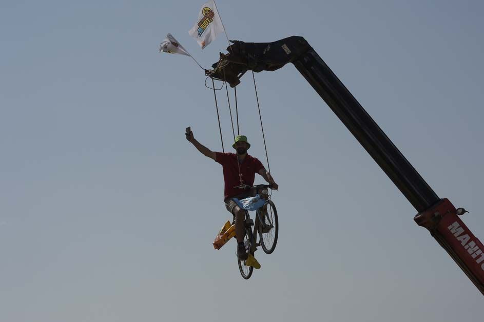Riding high