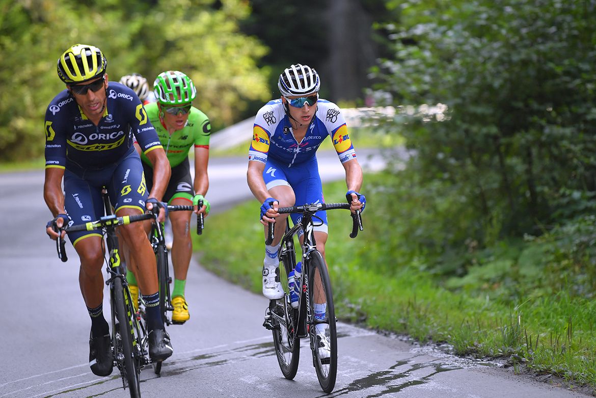 An attack goes clear on stage 6 of the Tour de Pologne